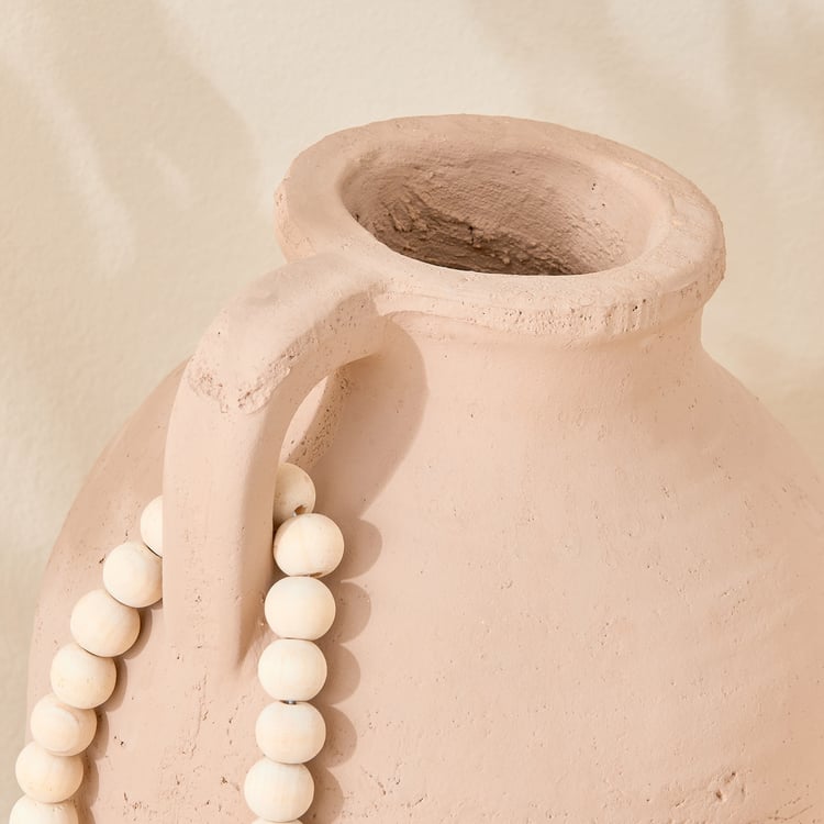 Oyster Ornira Ceramic Vase with Beads