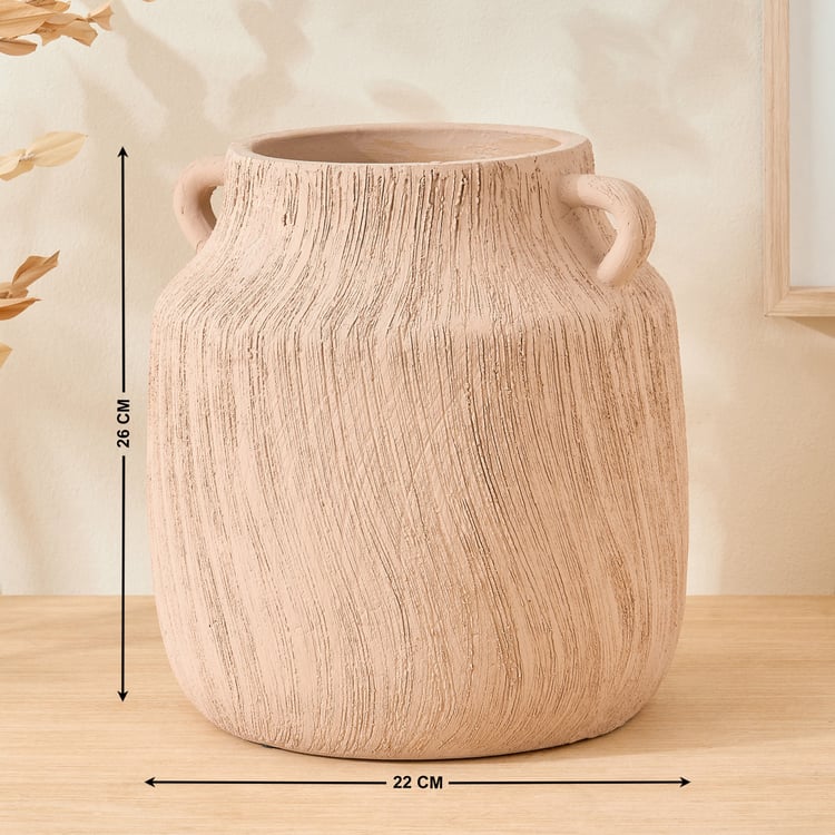 Oyster Natura Ceramic Vase with Handles