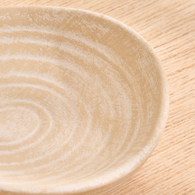 Oyster Tessera Ceramic Fluid Decorative Bowl