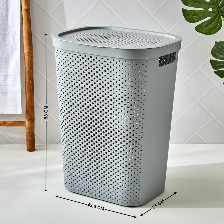 Wilton Infinity Polypropylene Laundry Hamper with Lid - 58L