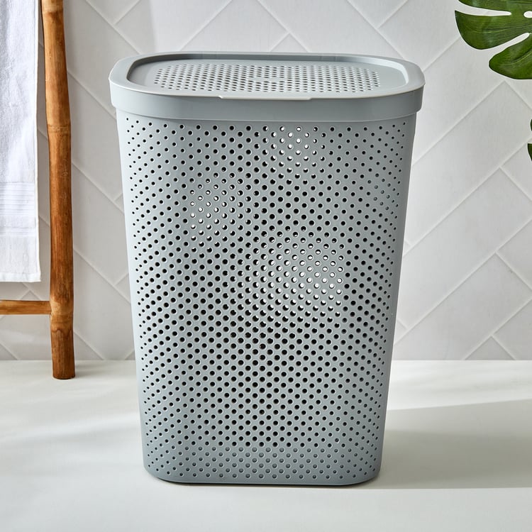 Wilton Infinity Polypropylene Laundry Hamper with Lid - 58L