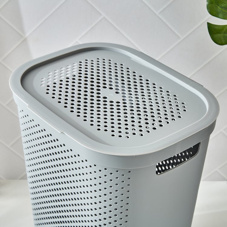 Wilton Infinity Polypropylene Laundry Hamper with Lid - 58L