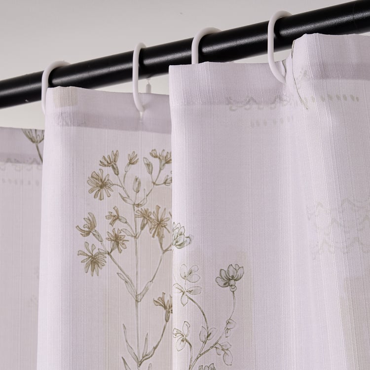 Nova Botanica Floral Print Shower Curtain with Hooks - 210x180cm