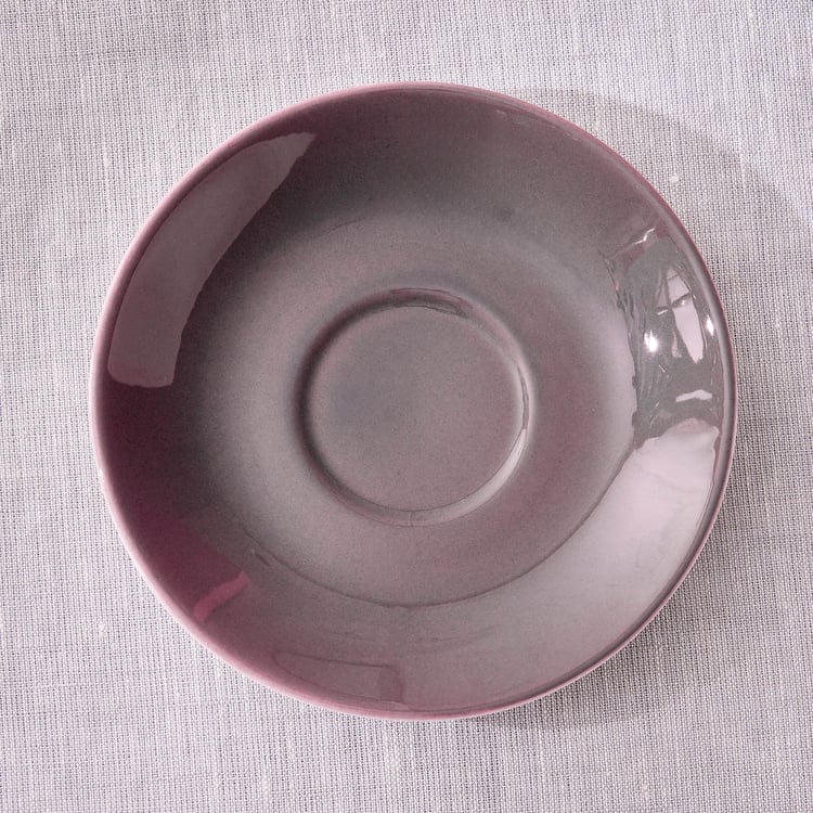 Melina Leonard Set of 4 Bone China Printed Cup and Saucer - 210ml