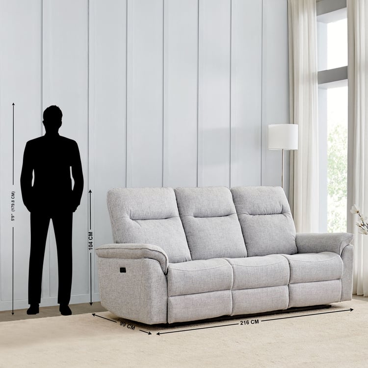 Artise Fabric 3+1+1 Seater Recliner Set - Grey