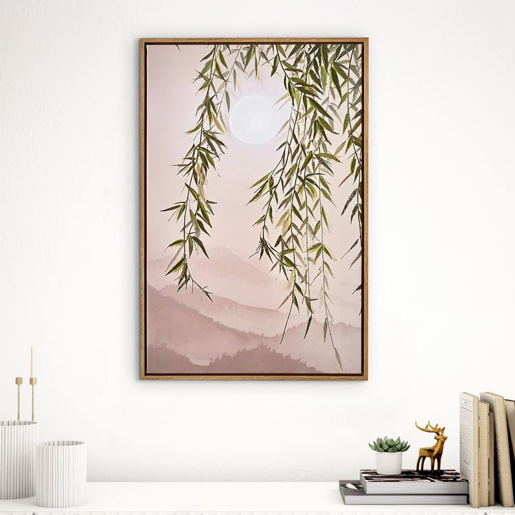 Artistry Dawn Canvas Hand Painted Leaves Picture Frame - 60x40cm