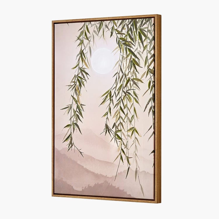 Artistry Dawn Canvas Hand Painted Leaves Picture Frame - 60x40cm