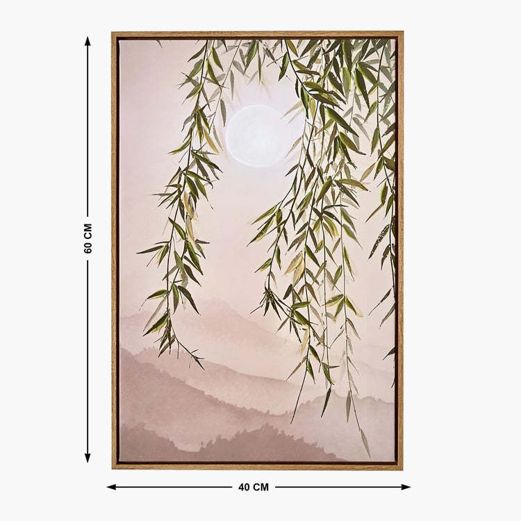 Artistry Dawn Canvas Hand Painted Leaves Picture Frame - 60x40cm