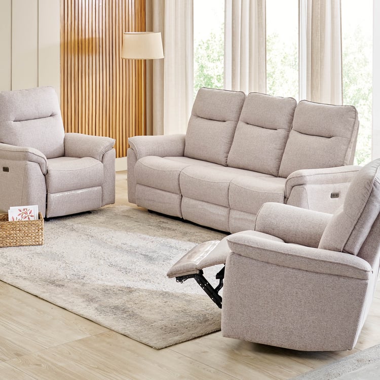Artise Fabric 3+1+1 Seater Recliner Set - Beige
