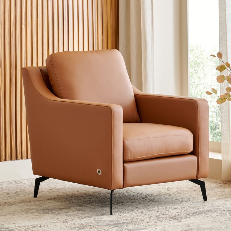 Parque NXT Half Leather 3+1+1 Seater Sofa Set - Tan