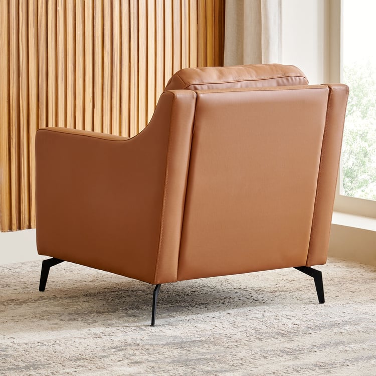 Parque NXT Half Leather 3+1+1 Seater Sofa Set - Tan