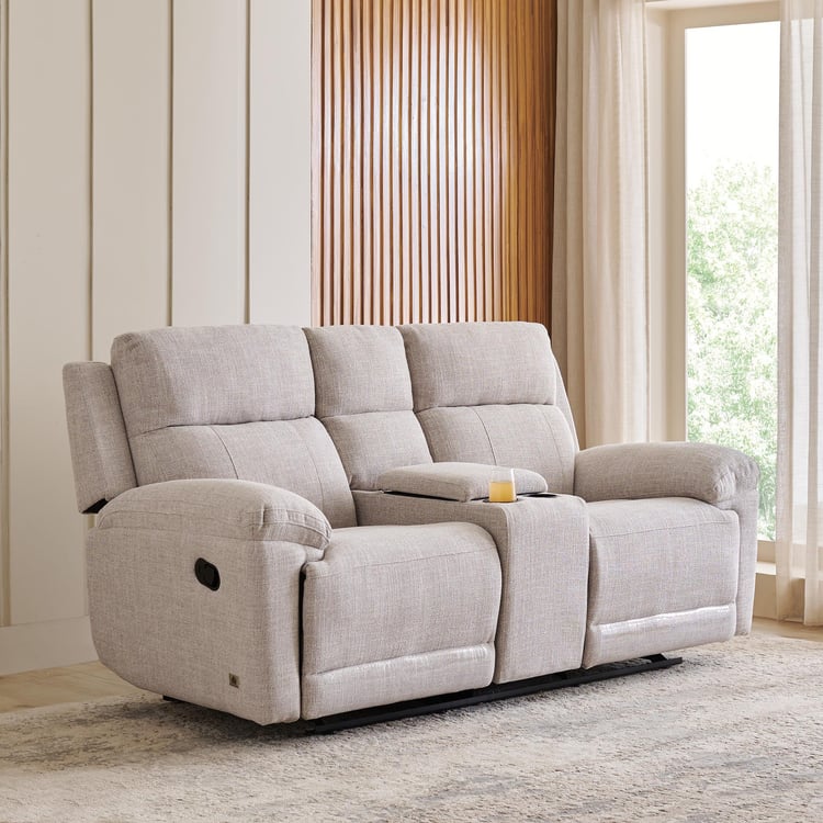 Lambert Fabric 3+2 Seater Recliner Set with Console - Beige