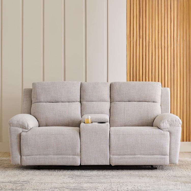 Lambert Fabric 3+2 Seater Recliner Set with Console - Beige