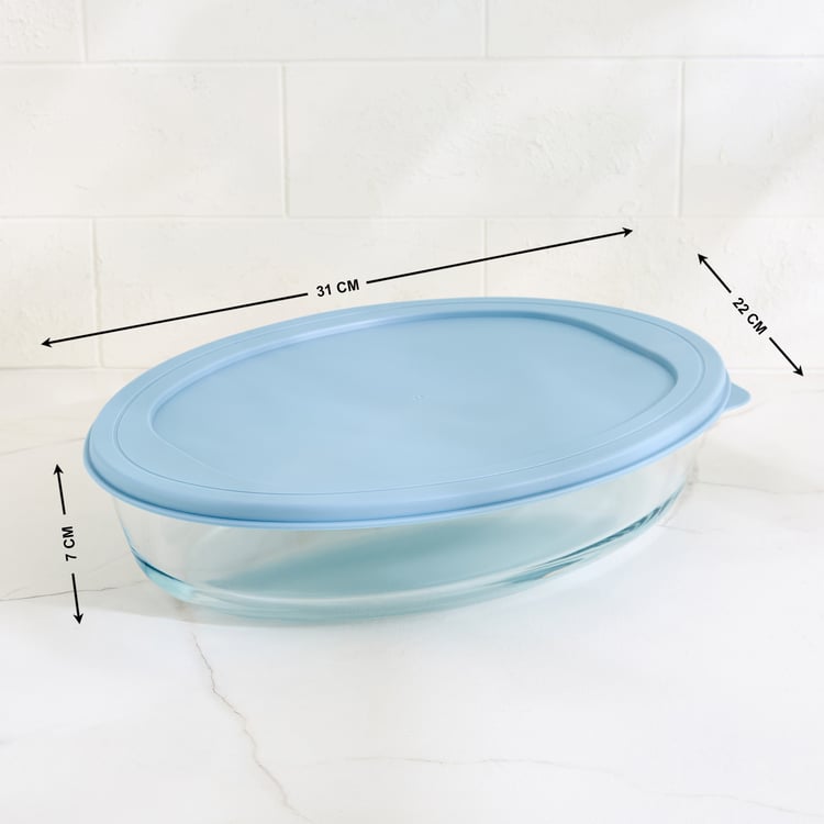 Bakers Pride Elara Borosilicate Glass Baking Dish with Lid - 2.4L