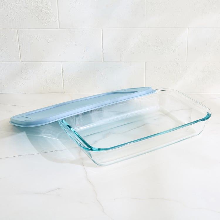 Bakers Pride Elara Borosilicate Glass Baking Dish with Lid - 1.6L