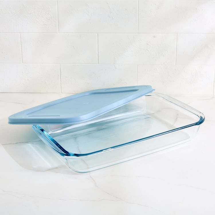Bakers Pride Elara Borosilicate Glass Baking Dish with Lid - 2.2L