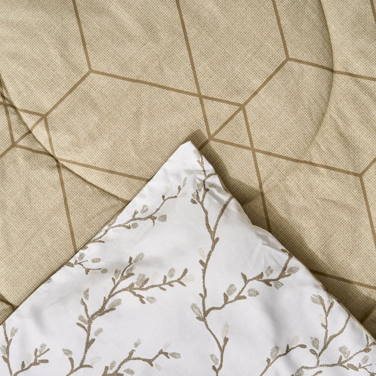Chime Greyscale Cotton 4Pcs Printed Double Bed-In-A-Bag Set