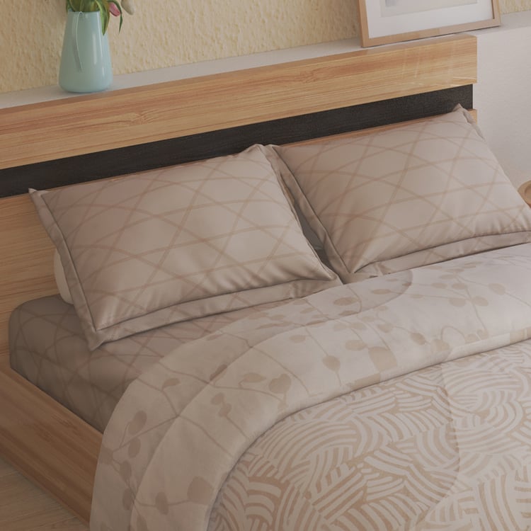 Chime Verdora Cotton 4Pcs Printed Double Bed-In-A-Bag Set