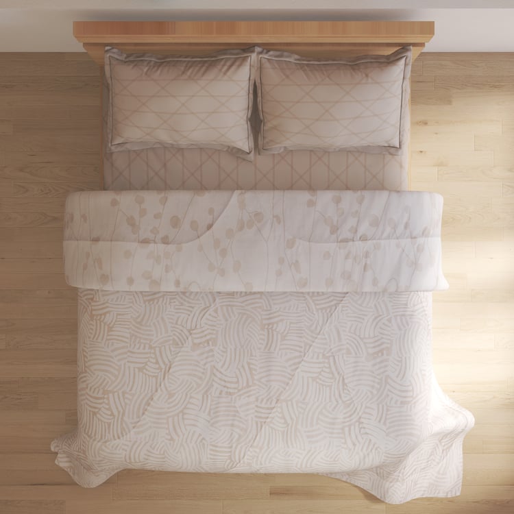 Chime Verdora Cotton 4Pcs Printed Double Bed-In-A-Bag Set