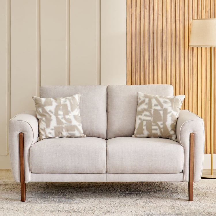 Halifax Fabric 3+2+1 Seater Sofa Set with Cushions - Beige