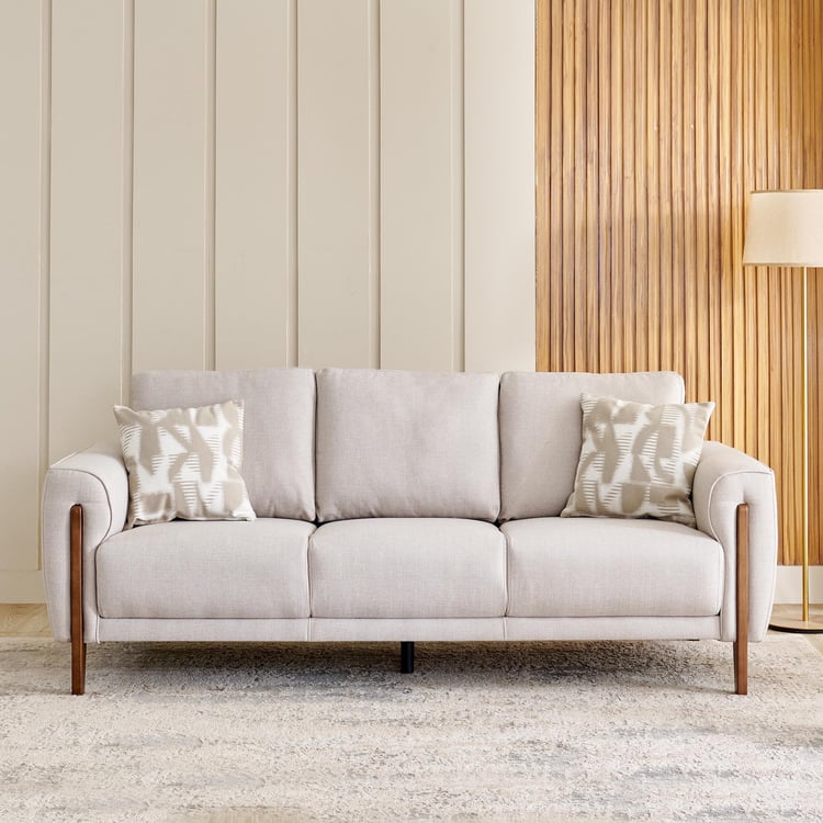 Halifax Fabric 3+2 Seater Sofa Set with Cushions - Beige