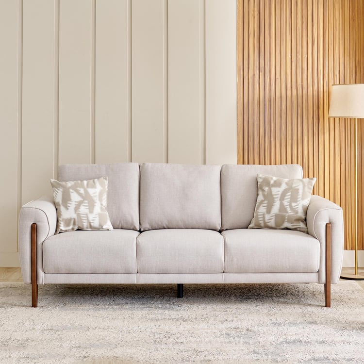 Halifax Fabric 3+2 Seater Sofa Set with Cushions - Beige