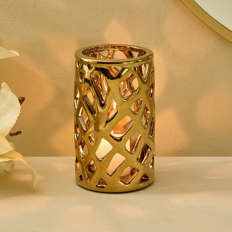 Canova Arista Opt Ceramic Cut-Out Hurricane Candle Holder