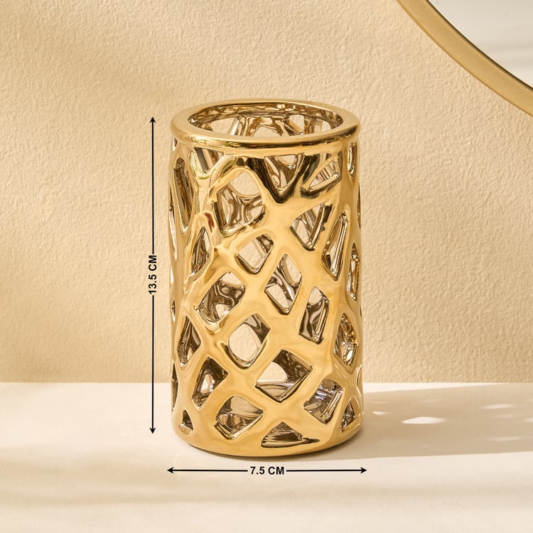 Canova Arista Opt Ceramic Cut-Out Hurricane Candle Holder