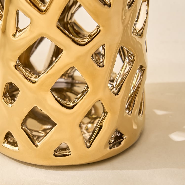 Canova Arista Opt Ceramic Cut-Out Hurricane Candle Holder