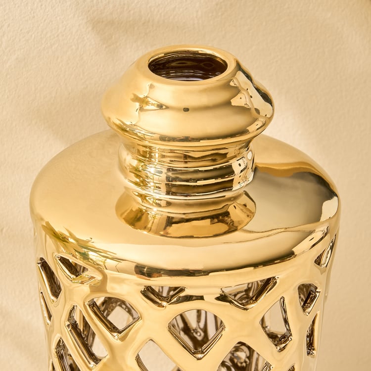 Canova Opt Arista Ceramic Cut-Out Bottle Vase
