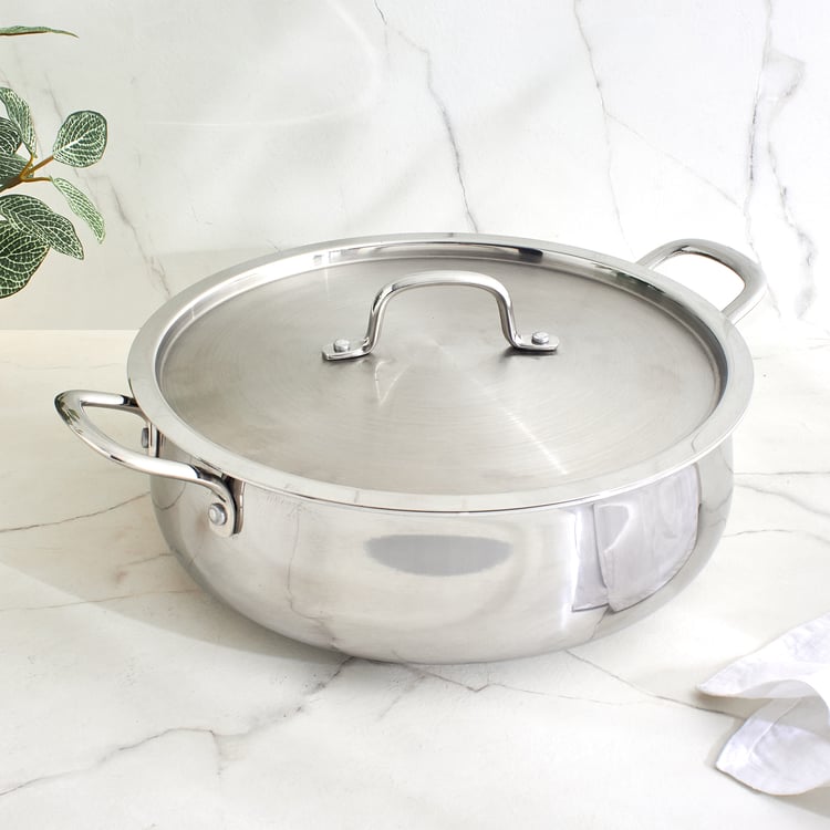 Terra Tales Carin Triply Stainless Steel Casserole with Lid - 5.5L