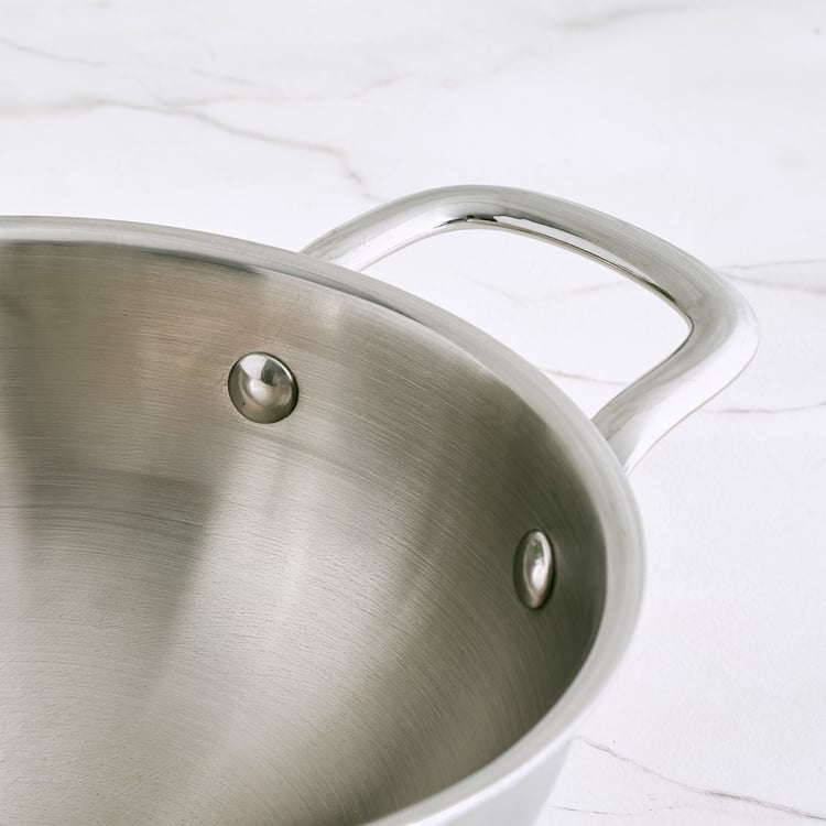 Terra Tales Carin Triply Stainless Steel Deep Kadhai -1.2L