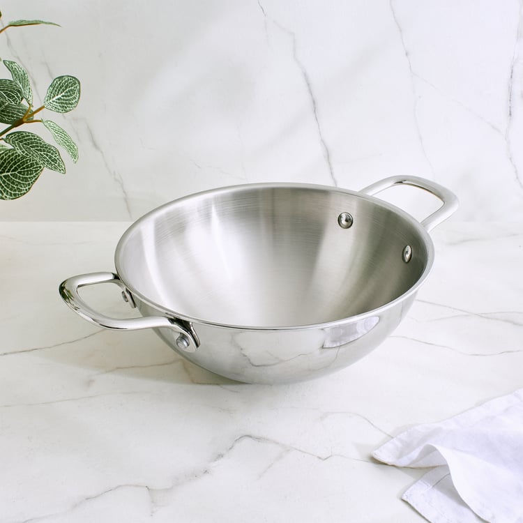 Terra Tales Carin Triply Stainless Steel Deep Kadhai - 2L