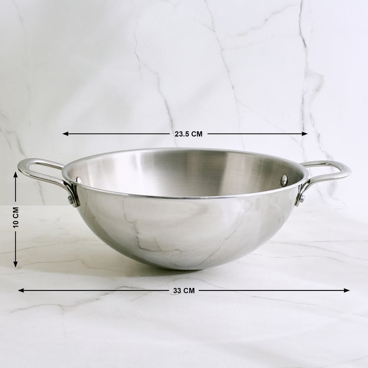 Terra Tales Carin Triply Stainless Steel Deep Kadhai - 2L