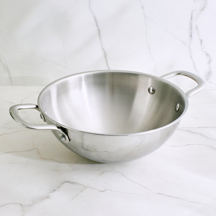 Terra Tales Carin Triply Stainless Steel Deep Kadhai - 2L