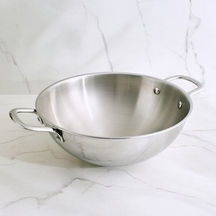 Terra Tales Carin Triply Stainless Steel Deep Kadhai - 3.5L