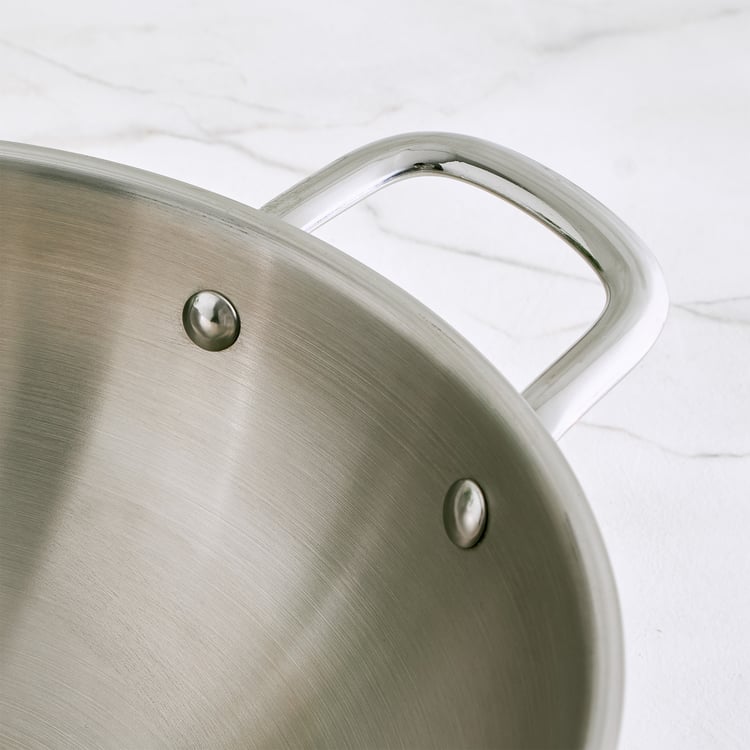 Terra Tales Carin Triply Stainless Steel Deep Kadhai - 3.5L