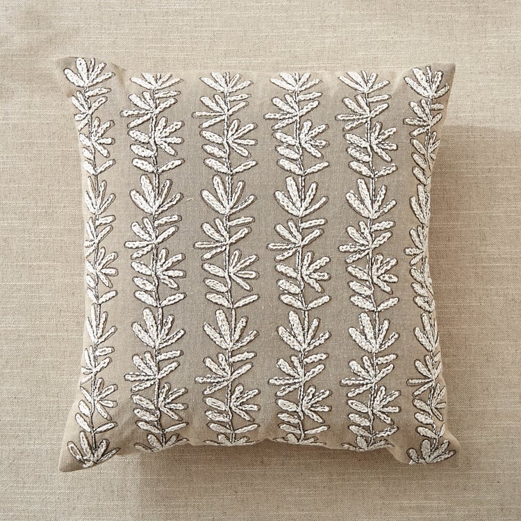 Windsor Fleur Set of 2 Embroidered Cushion Covers - 40x40cm