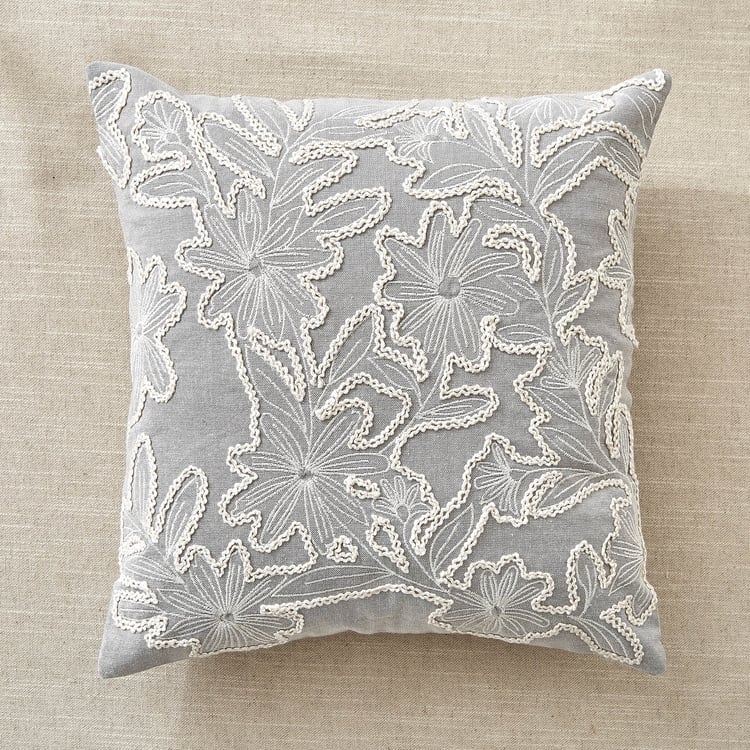 Windsor Pine Set of 2 Embroidered Cushion Cover - 40x40cm