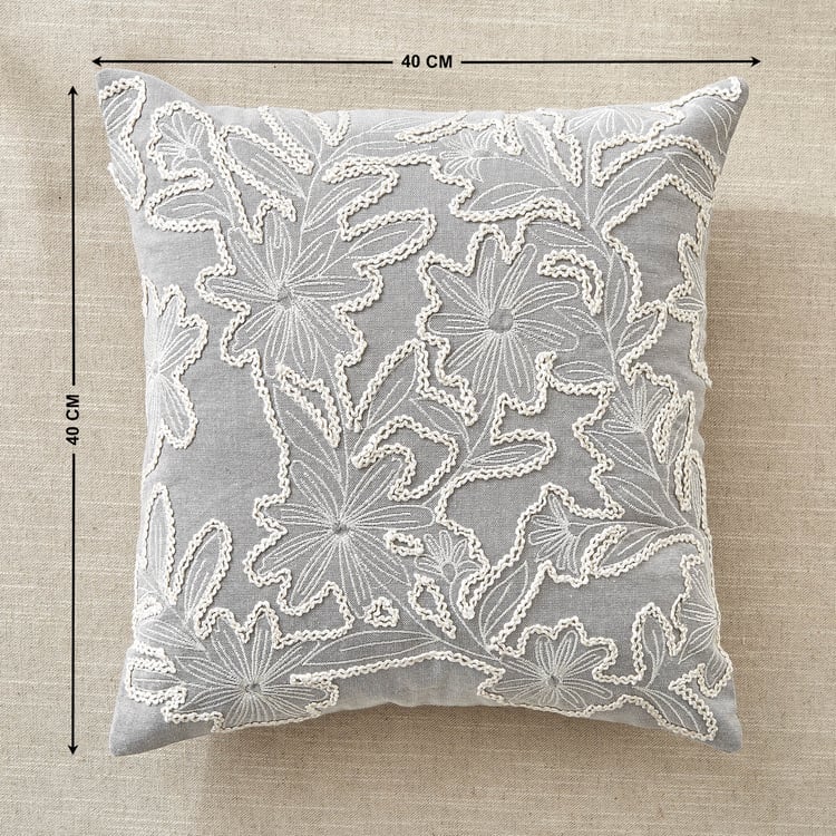 Windsor Pine Set of 2 Embroidered Cushion Cover - 40x40cm