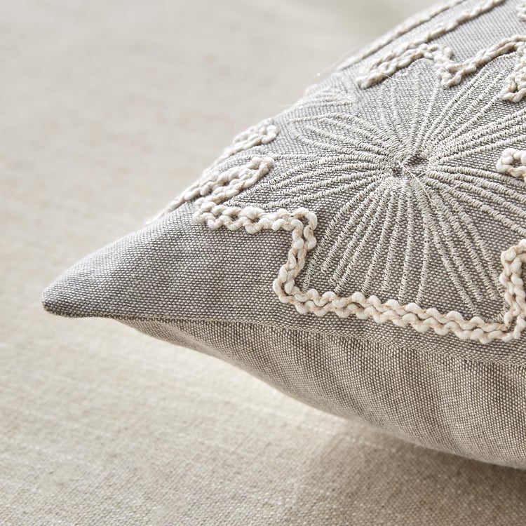Windsor Pine Set of 2 Embroidered Cushion Cover - 40x40cm