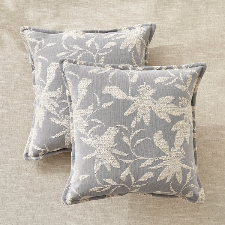 Windsor Rosia Set of 2 Woven Cushion Covers - 40x40cm