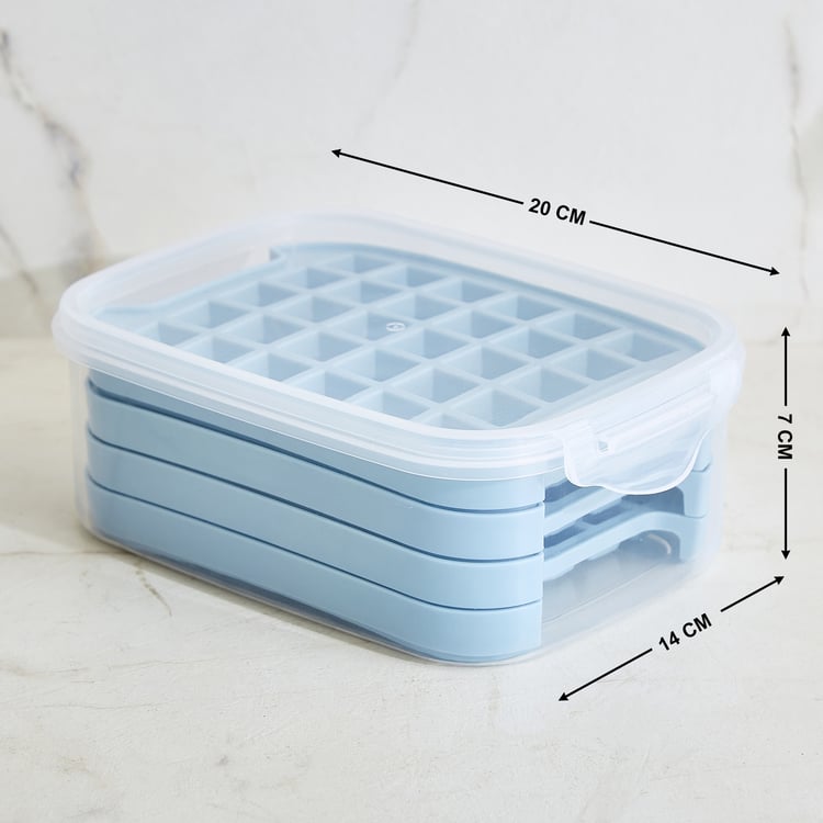Bakers Pride Cassia 5Pcs Polypropylene Ice Cube Tray with Container
