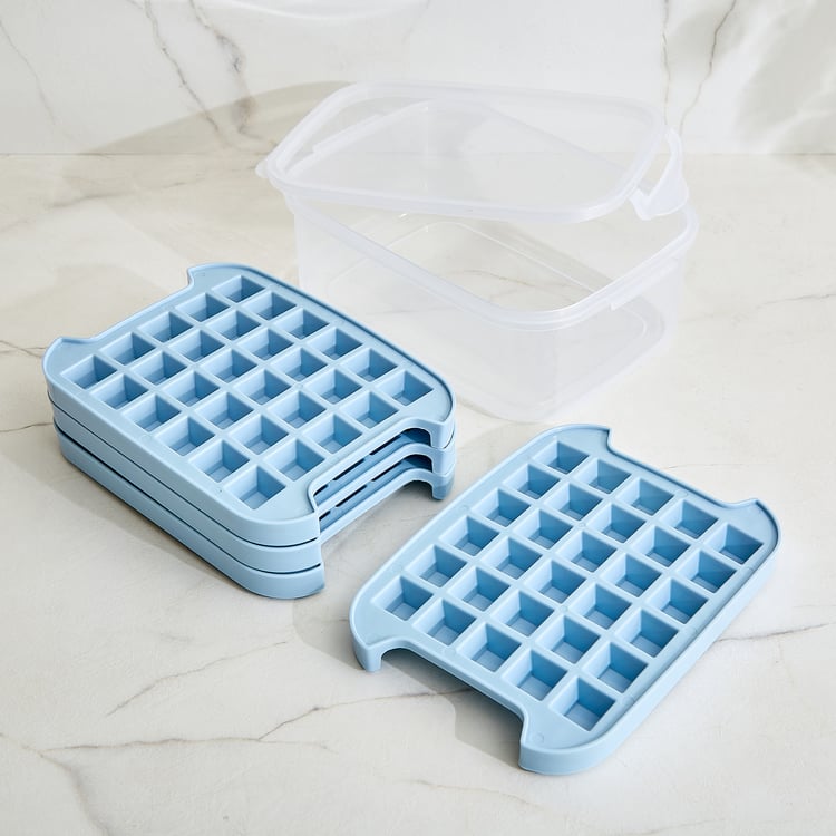 Bakers Pride Cassia 5Pcs Polypropylene Ice Cube Tray with Container