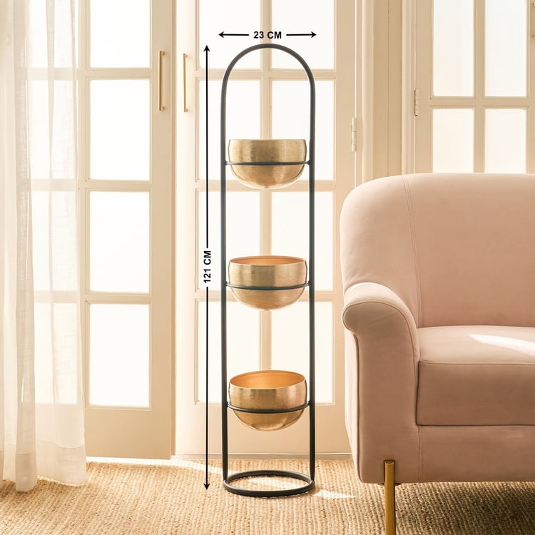 Gardenia Mirage Metal 3-Tier Floor Planter