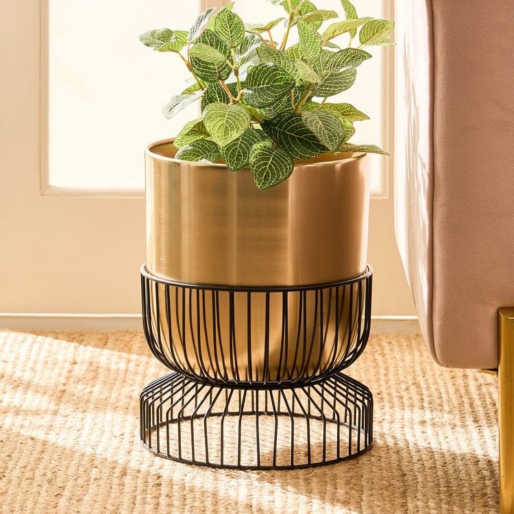 Gardenia Shine Metal Floor Planter with Stand