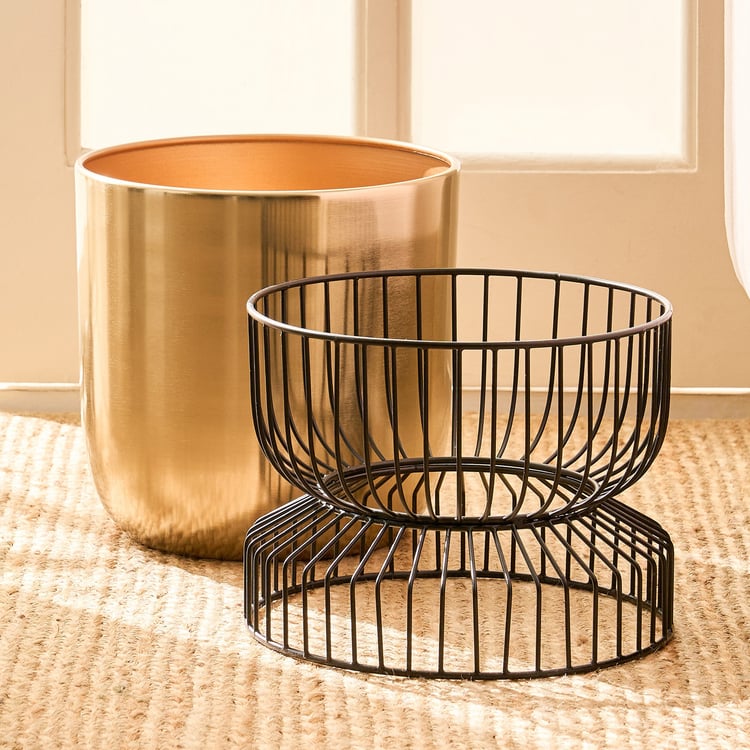 Gardenia Shine Metal Floor Planter with Stand