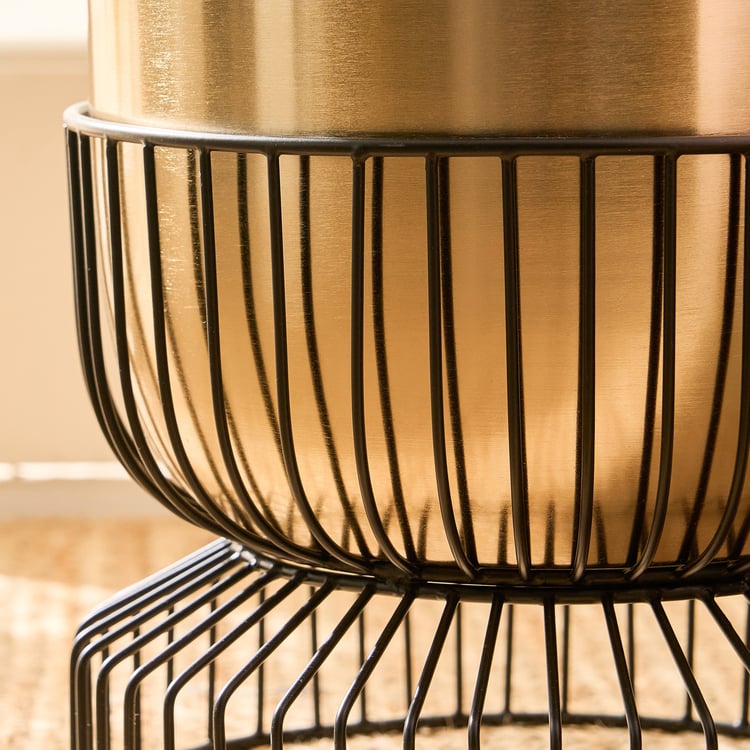 Gardenia Shine Metal Floor Planter with Stand