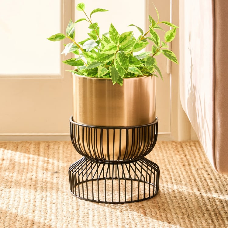Gardenia Shine Metal Floor Planter with Stand