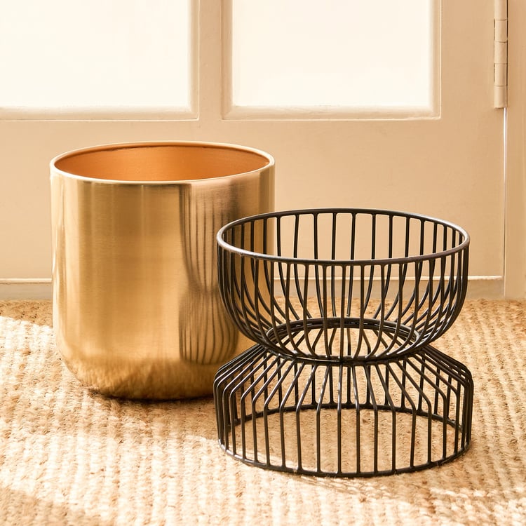 Gardenia Shine Metal Floor Planter with Stand